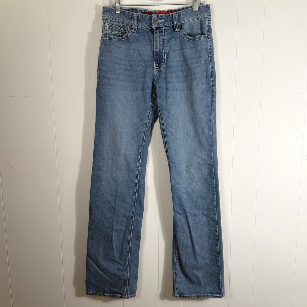 Rock and Roll Denim Double Barrel Relaxed Straight Leg Jeans Blue 30x36 (31x34)